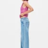 Straight Jeans with Inverted Effect