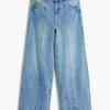Straight Jeans with Inverted Effect