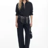 Straight Jeans with Topstitching