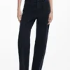 Straight Jeans with Topstitching