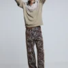 Straight Textured Trousers Straight Textured Trousers
