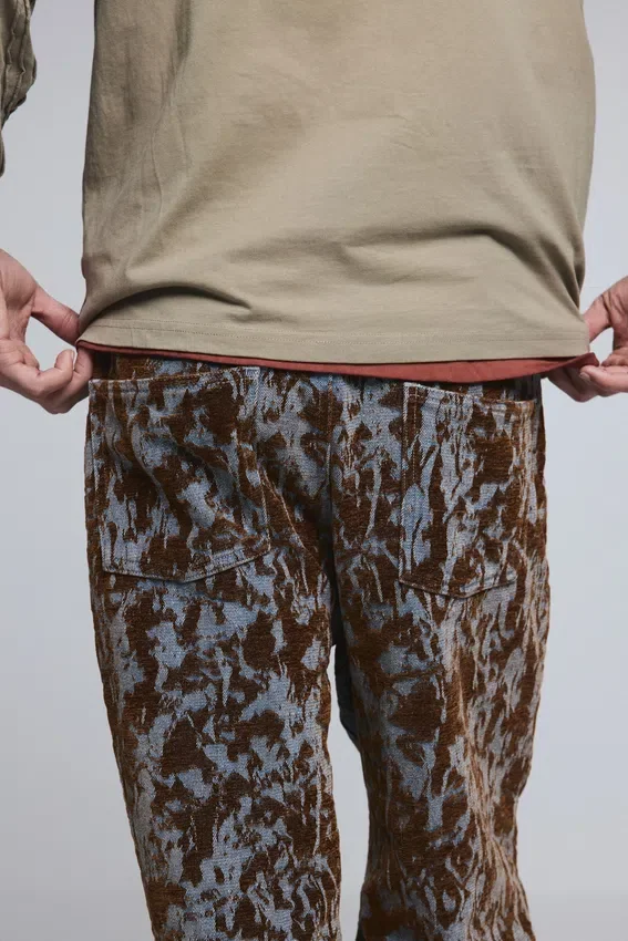 Straight Textured Trousers Straight Textured Trousers