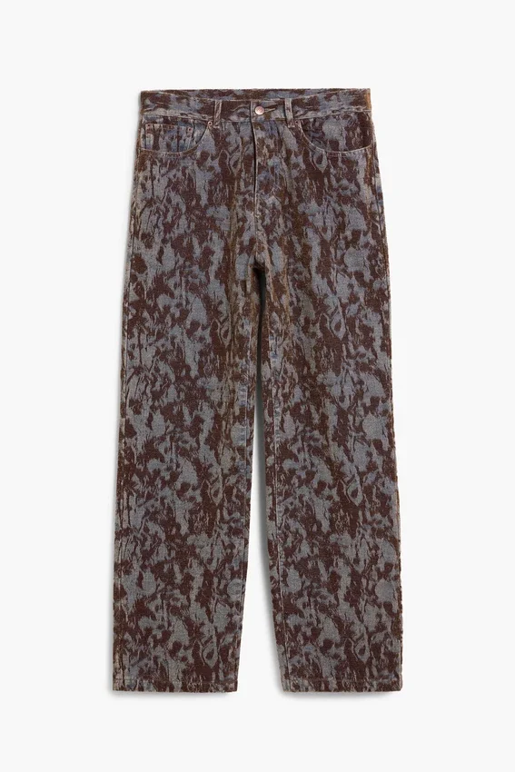 Straight Textured Trousers Straight Textured Trousers