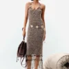 Strappy Fringe Dress Strappy Fringe Dress