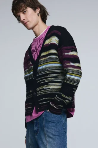 Striped Cardigan Sweater
