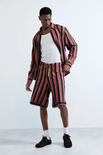 Striped Knit Bermuda