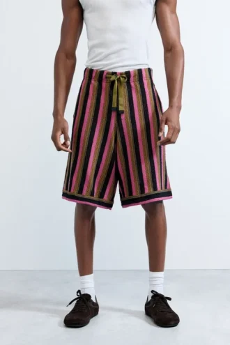 Striped Knit Bermuda