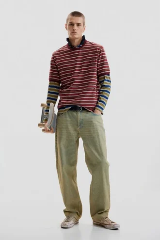 Striped Knit T-Shirt