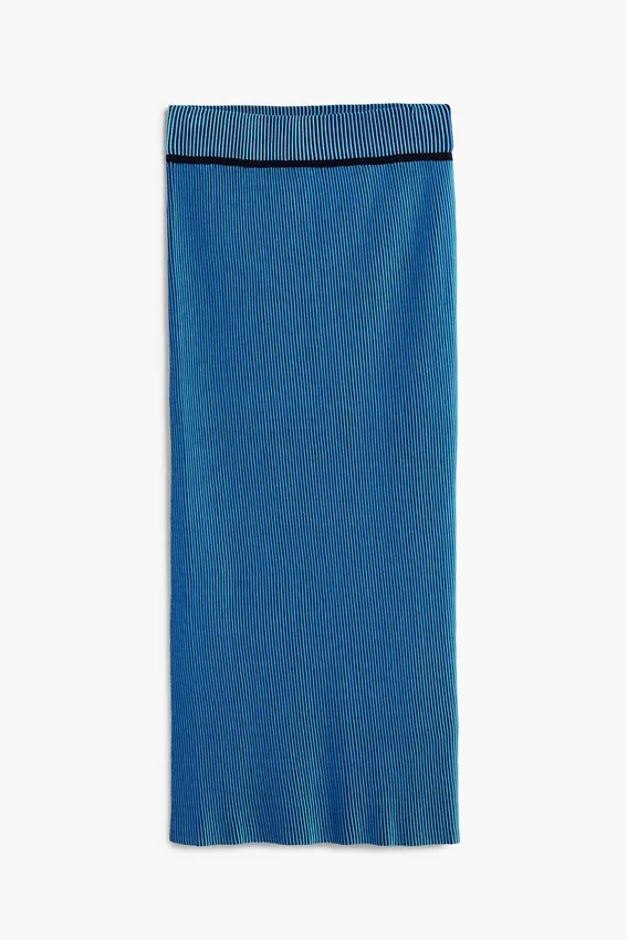 Striped Midi Pencil Skirt Striped Midi Pencil Skirt
