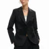Striped Patch Blazer