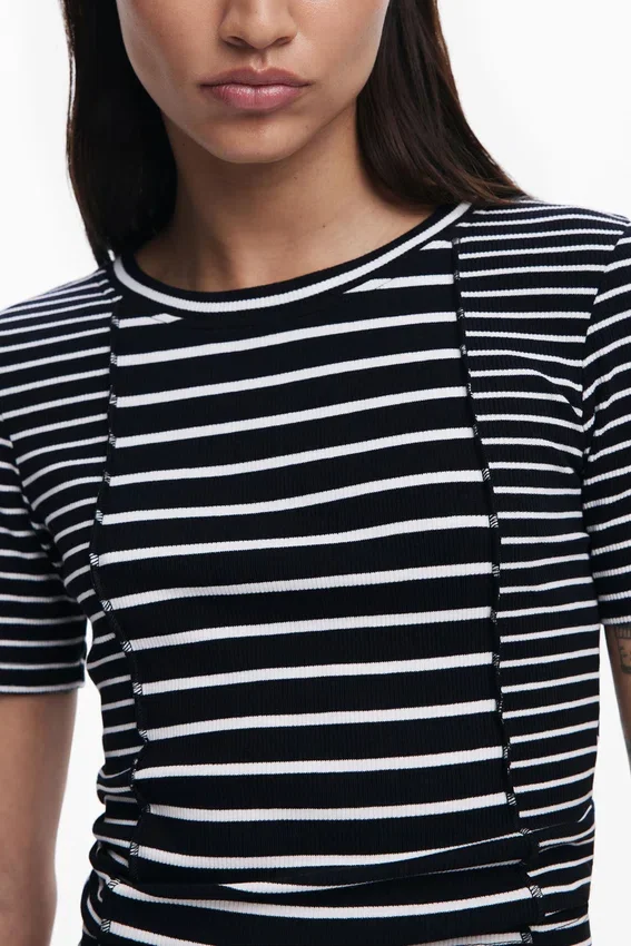 Striped Short-Sleeve T-Shirt Striped Short-Sleeve T-Shirt
