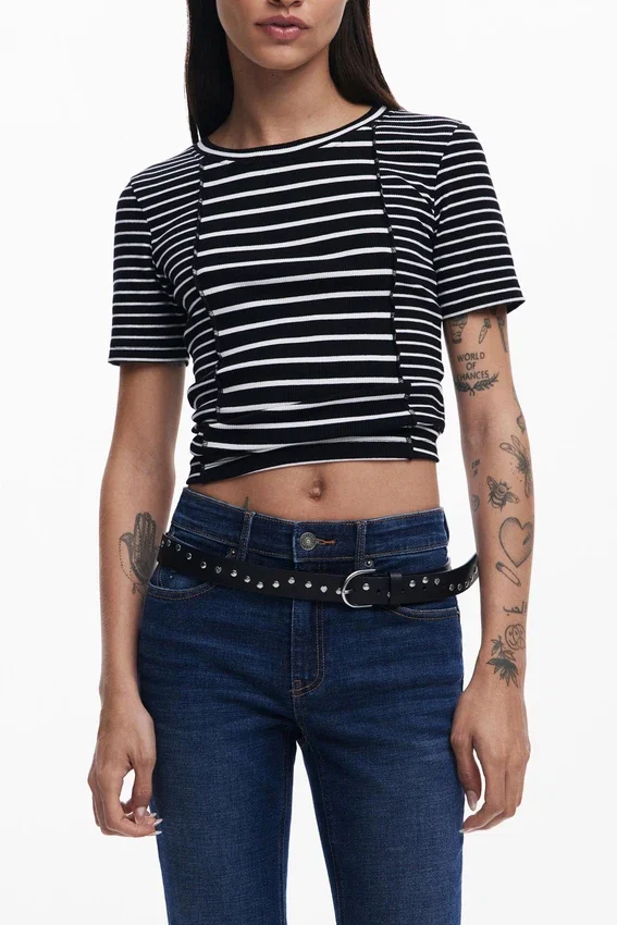 Striped Short-Sleeve T-Shirt Striped Short-Sleeve T-Shirt