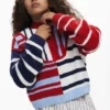 Striped Sweater Zipper