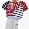 Striped Sweater Zipper