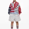 Striped Sweater Zipper