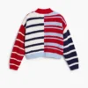 Striped Sweater Zipper