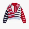 Striped Sweater Zipper