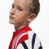 Striped Sweater Zipper