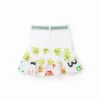 Sun Ruffle Denim Mini Skirt