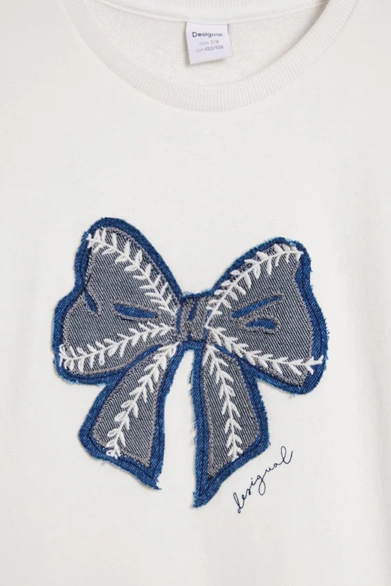 Sweatshirt Dress Bow Sweatshirt Dress Bow