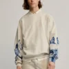 Sweatshirt with Printed Sleeves Sweatshirt with Printed Sleeves