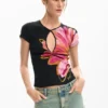 T-Shirt Opening Flower T-Shirt Opening Flower