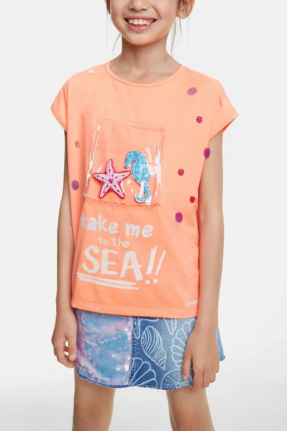 T-Shirt with Pocket of the Sea T-Shirt with Pocket of the Sea