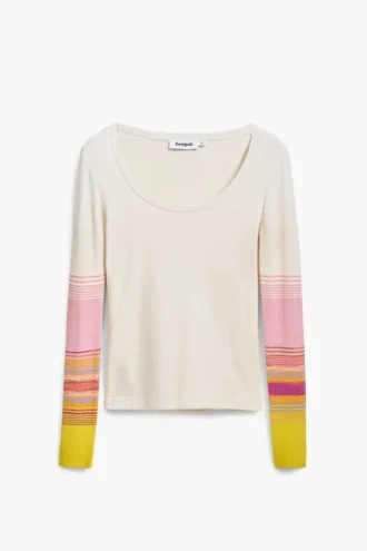 T-Shirt with Printed Sleeves