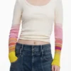 T-Shirt with Printed Sleeves T-Shirt with Printed Sleeves