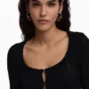 T-Shirt with Snap Fasteners and Tie T-Shirt with Snap Fasteners and Tie