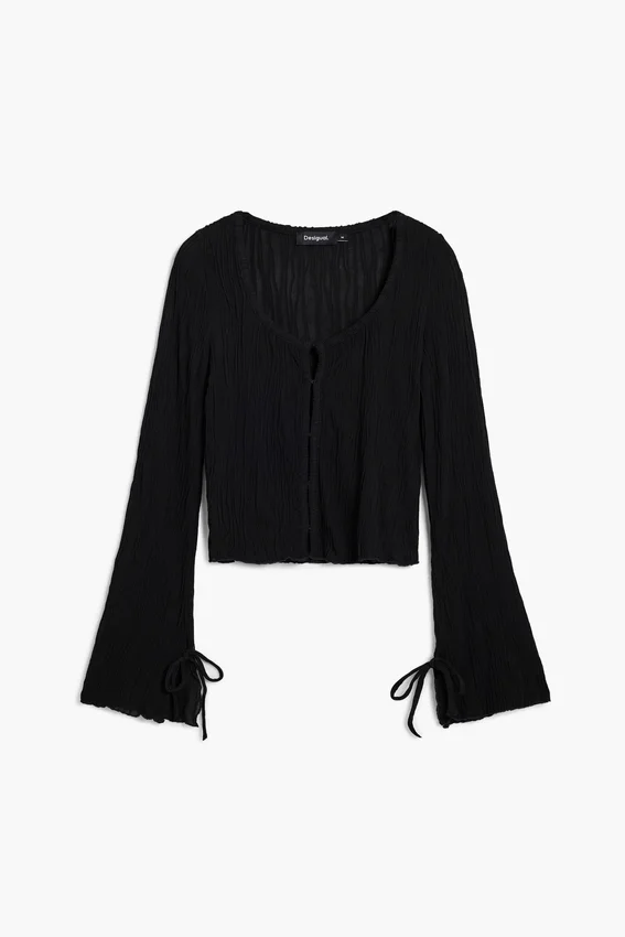 T-Shirt with Snap Fasteners and Tie T-Shirt with Snap Fasteners and Tie