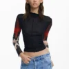 T-Shirt with Transparent Sleeves T-Shirt with Transparent Sleeves