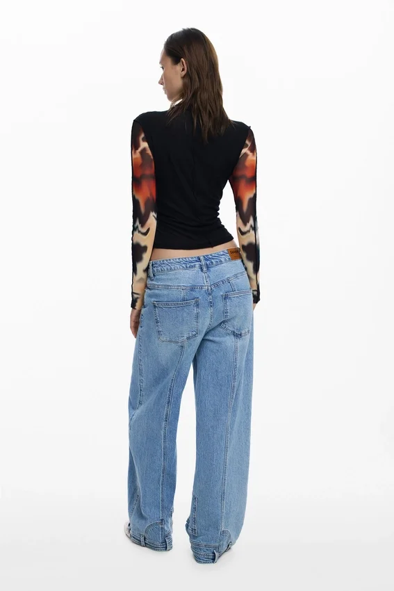 T-Shirt with Transparent Sleeves T-Shirt with Transparent Sleeves