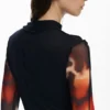 T-Shirt with Transparent Sleeves T-Shirt with Transparent Sleeves