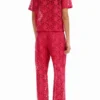 Tailored Floral Lace Trousers