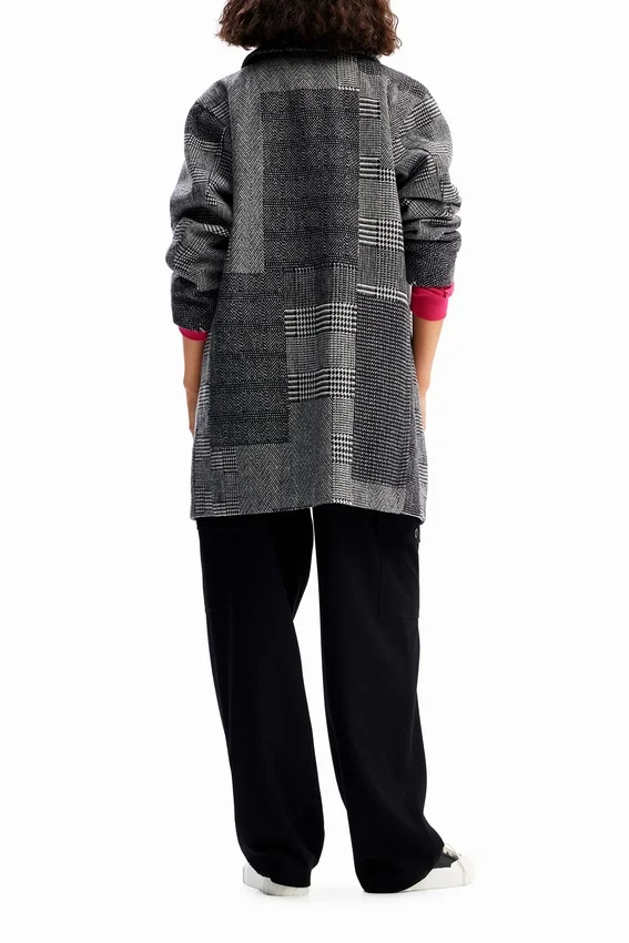 Tailored Patchwork Wool Coat Tailored Patchwork Wool Coat