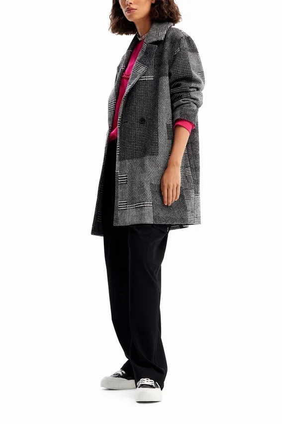 Tailored Patchwork Wool Coat Tailored Patchwork Wool Coat