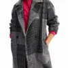Tailored Patchwork Wool Coat Tailored Patchwork Wool Coat