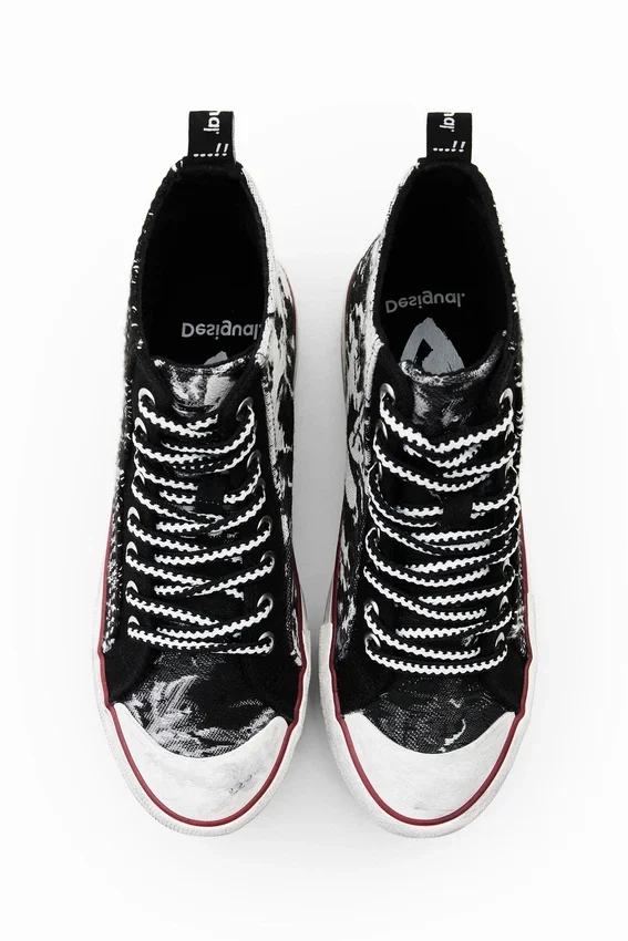 Tartan Platform High-Top Sneakers Tartan Platform High-Top Sneakers