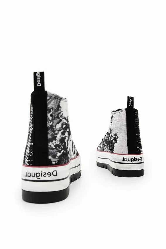 Tartan Platform High-Top Sneakers Tartan Platform High-Top Sneakers
