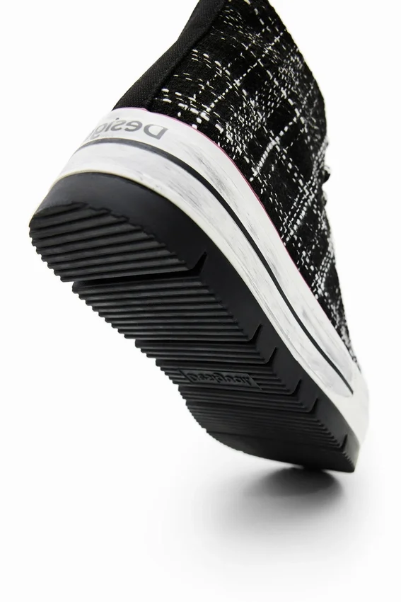 Tartan Platform High-Top Sneakers Tartan Platform High-Top Sneakers