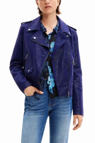Textured Biker Jacket