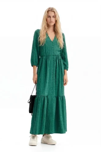 Textured Long Dress