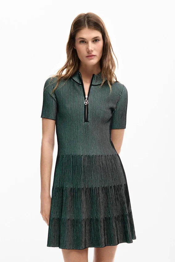 Textured Zipper Dress Textured Zipper Dress