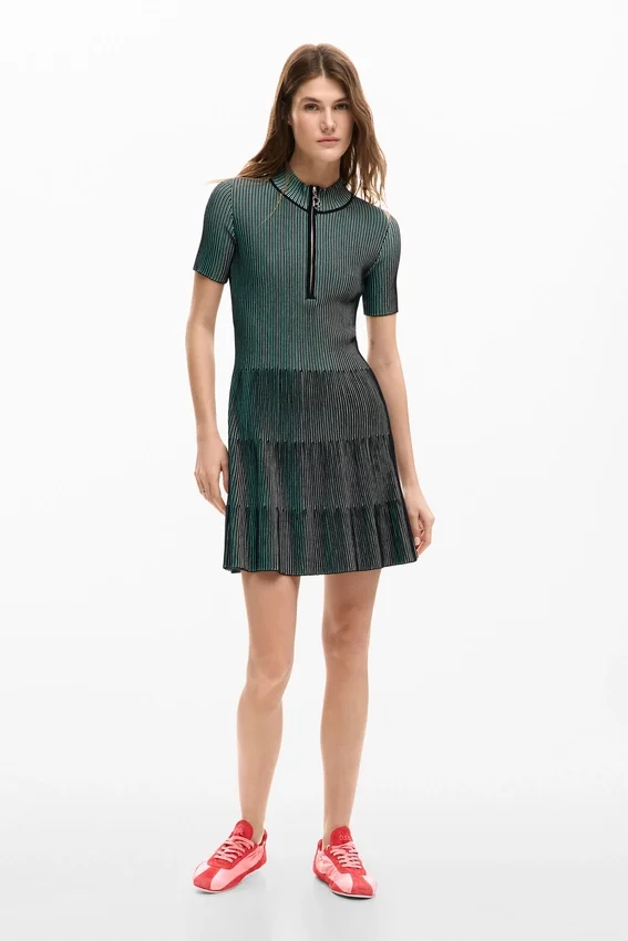 Textured Zipper Dress Textured Zipper Dress