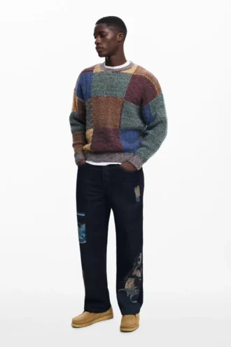 Thick Patchwork Sweater
