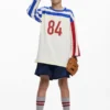 Three-Quarter Sleeve Striped T-Shirt
