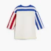 Three-Quarter Sleeve Striped T-Shirt