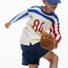 Three-Quarter Sleeve Striped T-Shirt