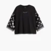 Three-Quarter Sleeve T-Shirt with Stars